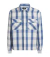 Represent Blue Shirt With Classic Collar And All-over Check Motif In Blue