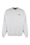 Represent Grey Crewneck Sweatshirt With Logo Lettering On The Front And Maxi Logo Print On The Rear In Cotton 