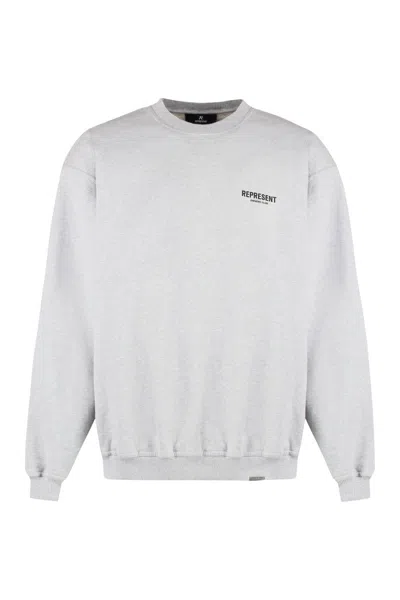 Represent Cotton Crew-neck Sweatshirt In Gray