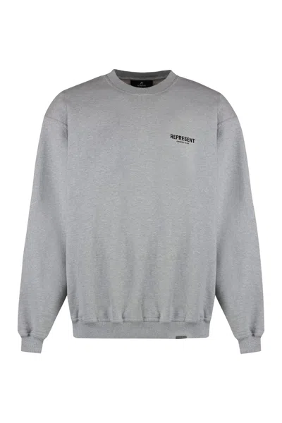 Represent Cotton Crew-neck Sweatshirt In Gray