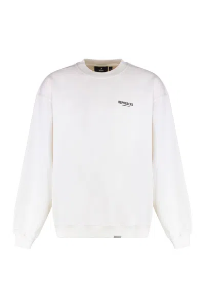 Represent Cotton Crew-neck Sweatshirt In White