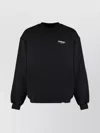 Represent Cotton Crew-neck Sweatshirt With Back Print In Black