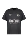 Represent World Championship Printed Cotton T-shirt In Black