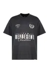 Represent World Championship Printed Cotton T-shirt In Black