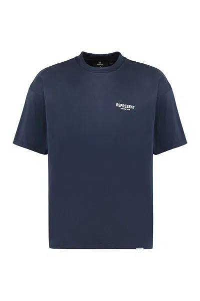 Represent Men's Cotton Crew-neck T-shirt In Blue