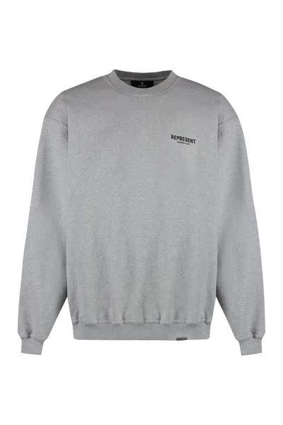 Represent Cotton Crew-neck Sweatshirt In Gray