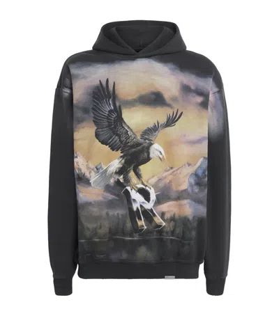 Represent Cotton Eagle Hoodie In Black