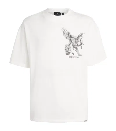 Represent Cotton Elegance In Motion T-shirt In White