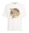 Represent White Crew Neck T-shirt With Graphic Print On Front And Back In Cotton Man In White