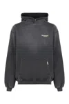 Represent Oversized Logo Hooded Sweatshirt In Black