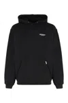 Represent Oversized Logo Hooded Sweatshirt In Black
