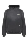 Represent Washed Black Hoodie With Relaxed Fit In Multi