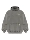 Represent Owners Club Script Hooded Cotton Sweatshirt In Gray