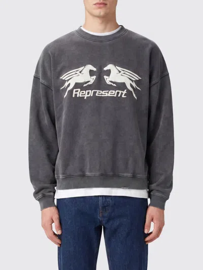 Represent Sweatshirt Men Color Ivory In Black