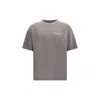 Represent Grey Crewneck T-shirt With Logo Lettering On The Front And Maxi Logo Print On The Rear In Cotton Man In Gray