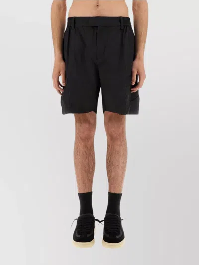 Represent Cotton Nylon Cargo Shorts In Black