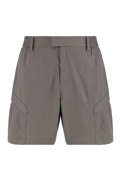 Represent Cotton Blend Bermuda Shorts In Gray