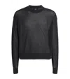 Represent Cotton Open Knit Sweater In Black