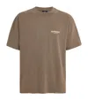 Represent Brown T-shirt With Logo On The Front And Maxi Logo On The Back In Cotton Man In Brown