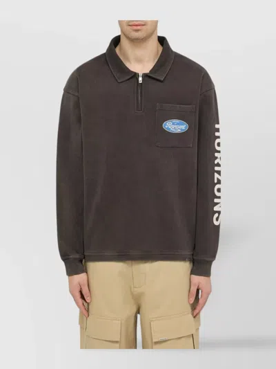 REPRESENT COTTON POLO SHIRT WITH LOGO AND CHEST POCKET
