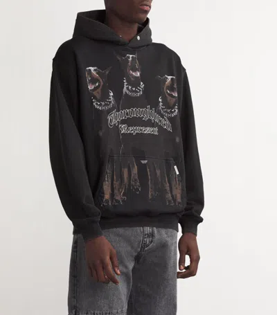 Represent Cotton Printed Thoroughbred Hoodie In Black