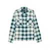 Represent Sun Bleached Cotton Flannel Button-up Shirt In Blue