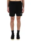 Represent Black Cotton Bermuda Shorts In Black