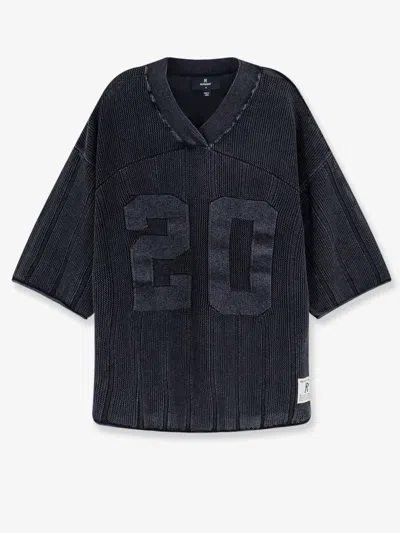 Represent Cotton Sweater With Logo Patch On The Bottom In Blue