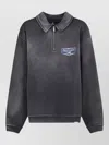 Represent Cotton Sweatshirt Logo Front And Back Print In Gray