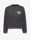 Represent Cotton Sweatshirt With Distressed Effect In Animal Print