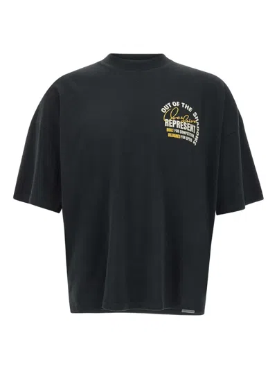 Represent Out Of The Shadows Cotton Graphic T-shirt In Black