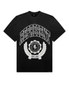 Represent Legacy Crest Cotton T-shirt With Distressed Effect In Black