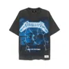 Represent Ride The Lightning X Metallica Gray T-shirt With Front And Back Print In Cotton Blend Man