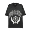 Represent Legacy Crest Cotton T-shirt With Distressed Effect In Black