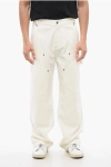Represent Wide Leg Cotton Trousers With Pockets And Loops
