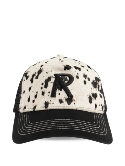 Represent Cow-print Baseball Cap In Black
