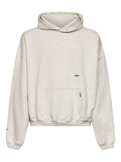 Represent Cream Cotton Micro Owners Club Hoodie In Neutral