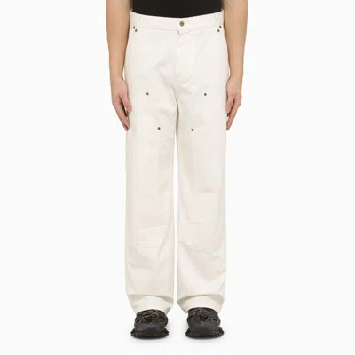 REPRESENT CREAM COTTON TROUSERS