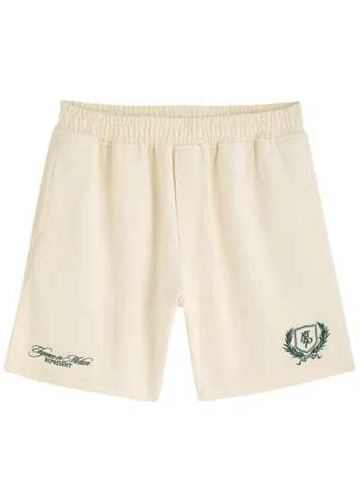 REPRESENT REPRESENT CREST LOGO-EMBROIDERED TWILL SHORTS