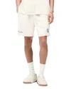 Represent Crest Relaxed Fit Logo Embroidered Shorts In White