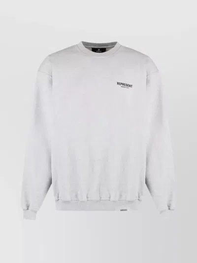 REPRESENT CREW-NECK COTTON SWEATSHIRT BACK PRINT