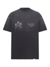 Represent Graphic Print Crewneck Short Sleeve T-shirt In Burgundy
