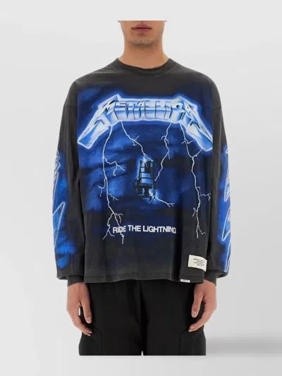 Represent Ative X Metallica Round-collar T-shirt In Vintage Grey