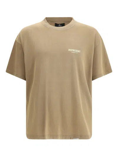 REPRESENT CREW-NECK LOGO-PRINT T-SHIRT