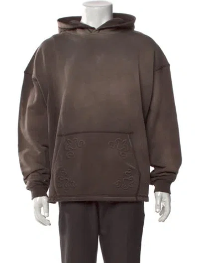 Pre-owned Represent Crew Neck Long Sleeve Hoodie In Brown