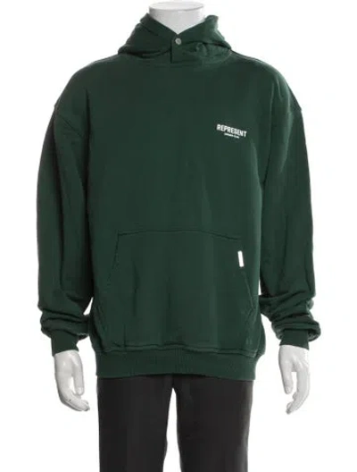 Pre-owned Represent Crew Neck Long Sleeve Hoodie In Green