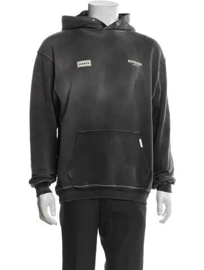 Pre-owned Represent Crew Neck Long Sleeve Hoodie W/ Tags In Gray