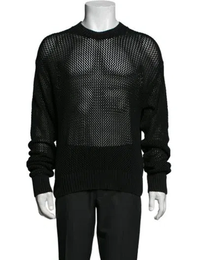 Pre-owned Represent Crew Neck Long Sleeve Pullover In Black