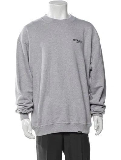 Pre-owned Represent Crew Neck Long Sleeve Pullover W/ Tags In Grey