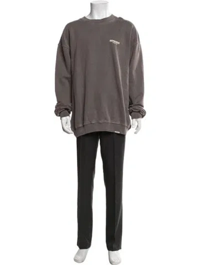 Pre-owned Represent Crew Neck Long Sleeve Sweatshirt In Brown